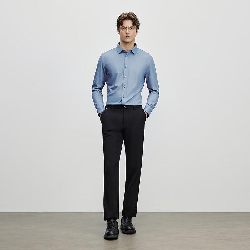 EMZ Men's Long-Sleeve Warm Business Shirt