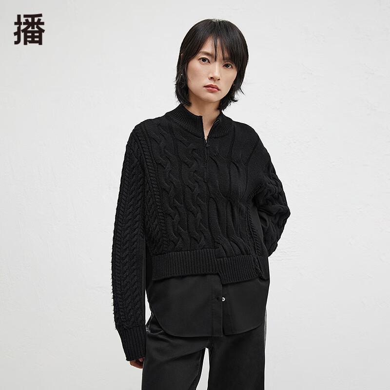 

Broadcast Women s Faux Two-Piece Relaxed Knit Sweater L