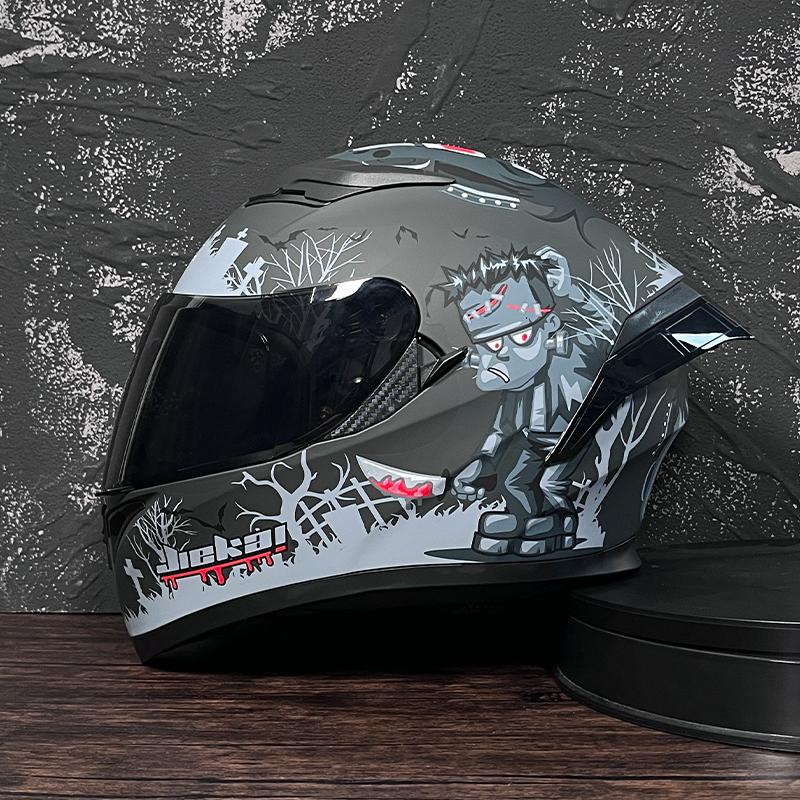 JIEKAI Motorcycle Helmet Men Full Face Casco Moto Double Visor Racing Motocross Helmet Motorbike Capacete Moto Helmets