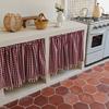 Fresh pastoral small lattice half curtain fabric floating curtain cabinet curtain coffee curtain door curtain partition curtain