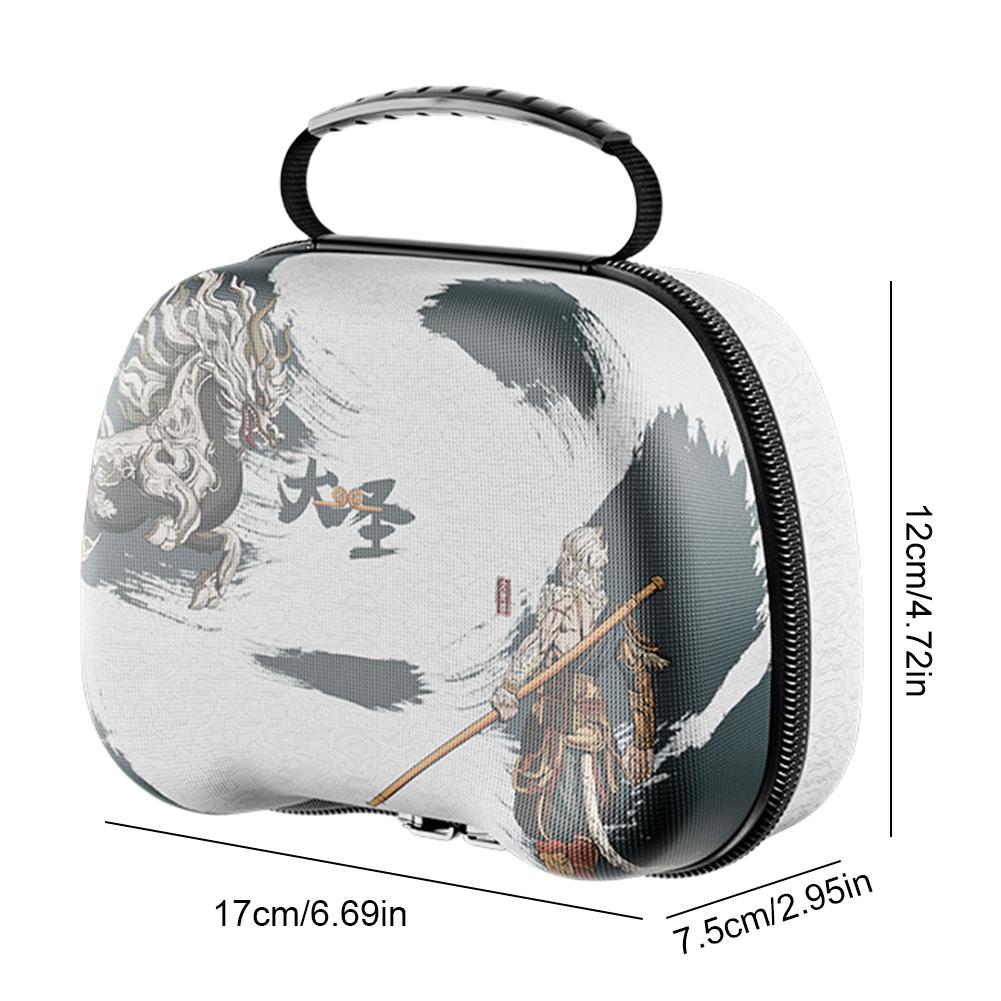 EVA-Controller-Tasche, stoßfest, tragbar, mit Netzfach und Tragegriff, Aufbewahrungsbox für Switch Pro/PS5/Xbox-Gamepads