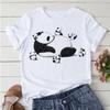 Summer Tshirts Cartoon T shirt women Kawaii Panda Yoga Print Cute Women tee-shirt Short Sleeve Tee Ladies Casual Tops T-shirt
