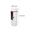 Electric Heated Bottle Temperature Control Stainless Steel Smart Heating Car Cup 500ml White