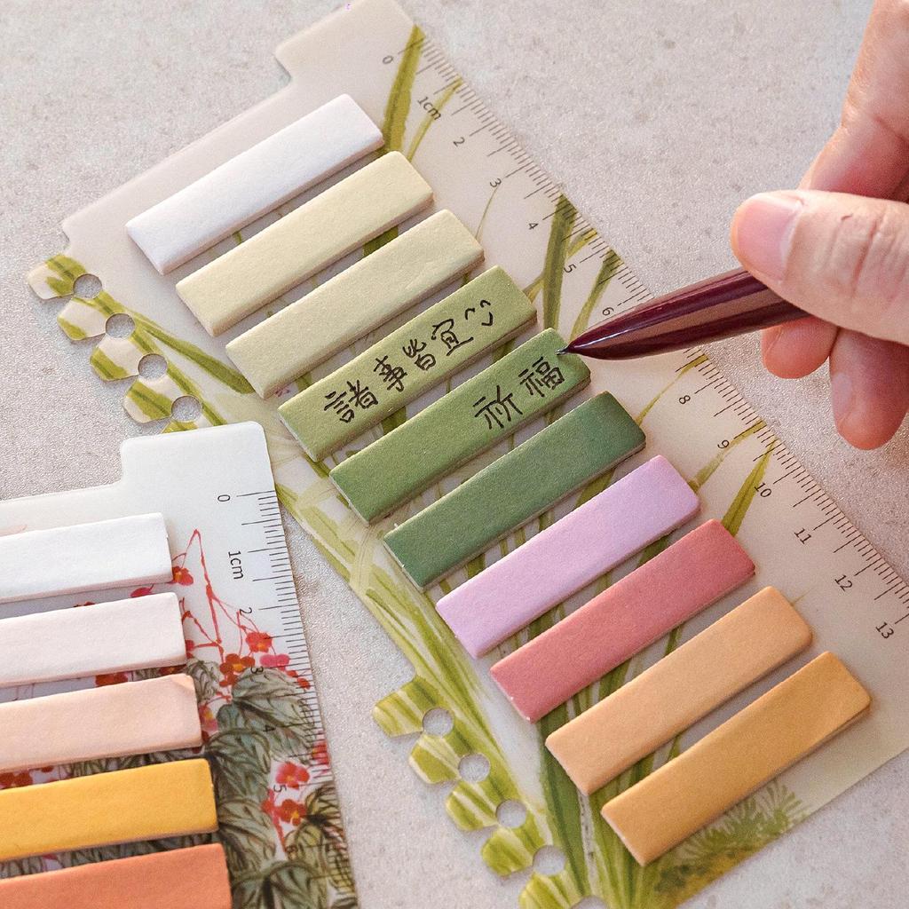 1 stk Retrofarge Notatsett Selvklebende Memo Pad Indeksklistremerker Etikettmerke for kontorskole