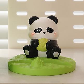Creative Panda Resin Phone Stand Cartoon Desktop Portable Tablet Stand Home Cute Fun Ornament Gift Cartoon Panda Ornament