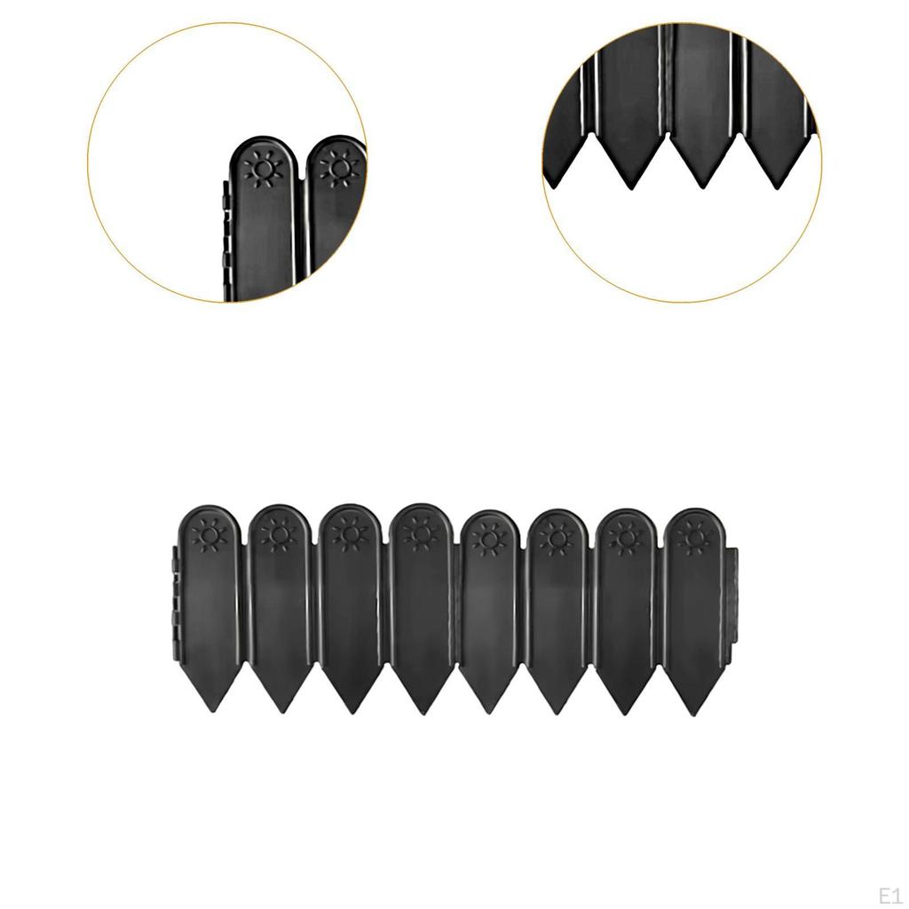 Decorative Garden Fence with Stake, Removable, Waterproof, Lightweight, Edging for Flower Beds,
