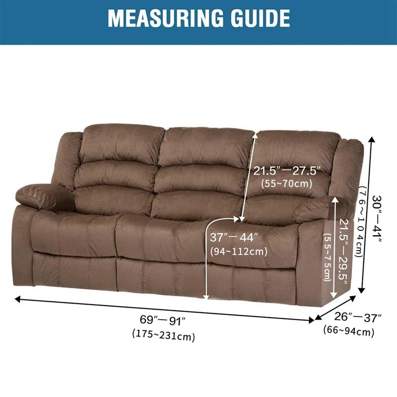 1 2 3 Seater Water Repellent Recliner Sofa Cover Elastic Spandex Relax  Chair Cover for Living Room Armchair Sofa Covers
