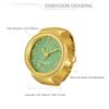 JEWELRYWE Ring Watch Antique Ring Watch white Valentine's Day Gift Ring Watch Free Size Waterproof Women Analog Gold Color Birthday Anniversary