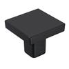 Cabinet Knobs, 10 Pack, 30 Mm Black Zinc Alloy Drawer Pulls & Door Handles, Square Kitchen Solid Knobs Dresser Handles, Cupboard Hardware with Screws