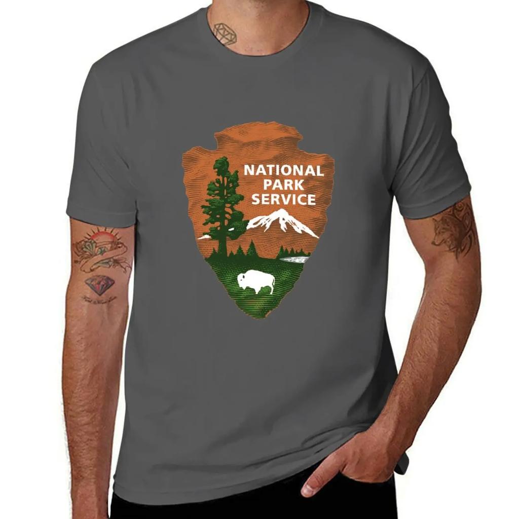 National Park Service T-Shirt tops quick drying plain aesthetic clothes mens clothing