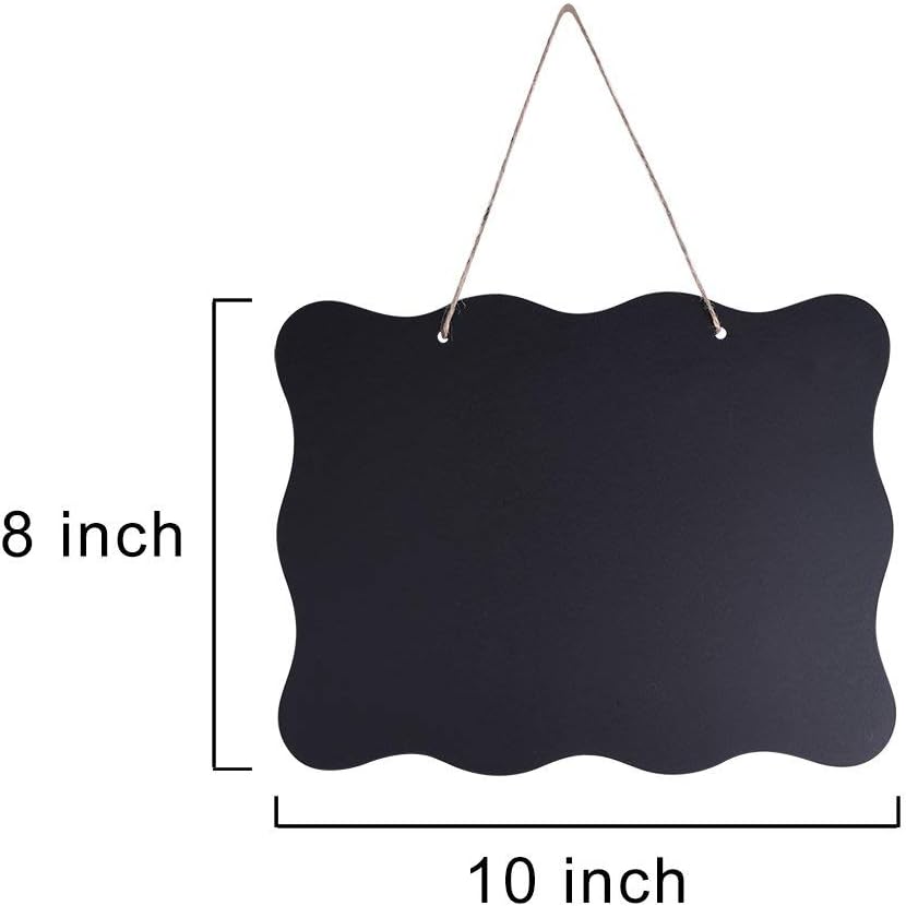 AUSTOR 3 Pack Chalkboard Sign 8x10 inch Double Sided Erasable Message Board with Hanging String and Cleaning Cloth for Wedding, Kitchen and Crafts