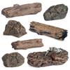 Cognitive Garden Bonsai & Rockery Model Set - Miniature Potted Trees, Stumps, and Stones for Landscaping and Scene Decor.