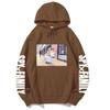 Spy X Family Anime Print Hooded Sweatshirt Men Women Oversized Fleece Pullover With Ribbed Hem