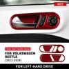 For Volkswagen Beetle 2012 2013 2014 2015 2016 2018 2019 Real Soft Carbon Fiber Inner Door Handle Sticker LHD RHD Accessories