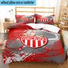 3pcs Soccer Player Printed Bedding Set Duvet Cover Closure Includes 1 Duvet Cover & 2 Pillowcases Bedding Sets Home Decor Gifts