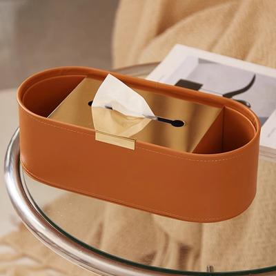 Luxury Multifunction PU Leather Tissue Box Remote Sundries Storage Holder Desktop Paper Drawer Art Home Decor Napkin Box