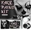 40g Clown Black White Face Paint Kit,Face Painting Cream Safe Ingredients Non-irritating Eco-friendly Horror Easy To Apply Enhance