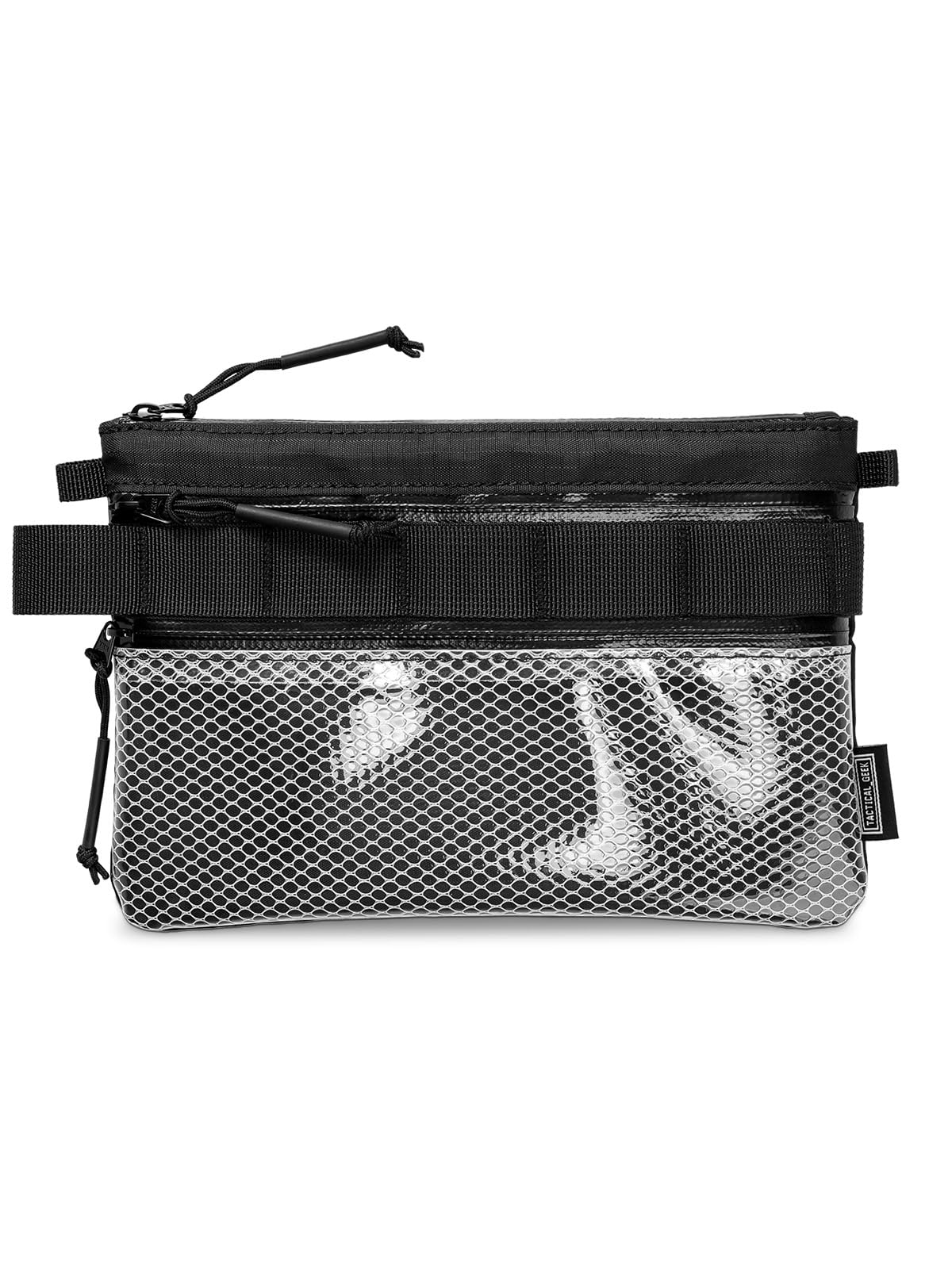 

TACTICAL GEEK Storage A16 EDC Pouch, Waterproof Nylon Organizer Pouch, Multifunctional Storage Bag, Semi-Transparent Net Pocket, Convenient for