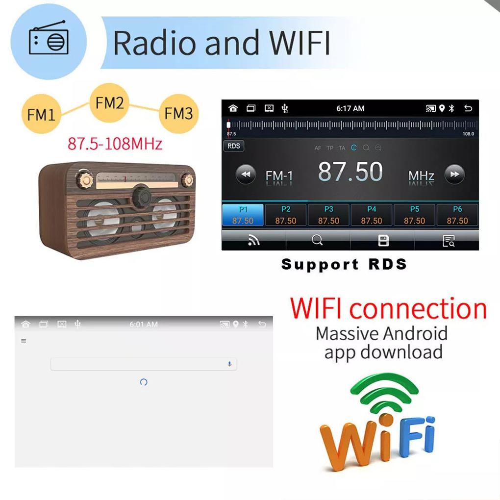 Black Built-in Module Car Radio Travel Companion Built-in G PS Module And Map Data 2+32G