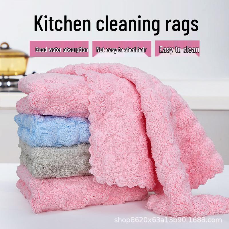 

Top-Selling Coral Fleece Dishcloth: Dual-Use for Wet and Dry Cleaning in Kitchen & Home. Bulk 30x30cm (Sack Packaging)
