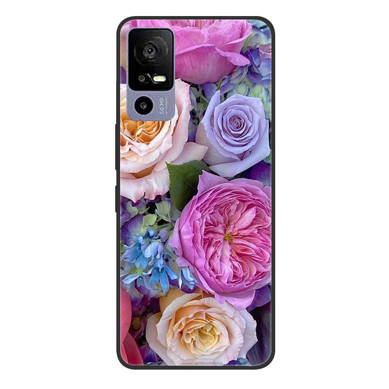 For TCL 40R 5G T771A Case Painted Soft Black Silicone Bumper Phone Cover for TCL 40 R 5G 6.6" Case TCL40R 40R Etui Coque Fundas