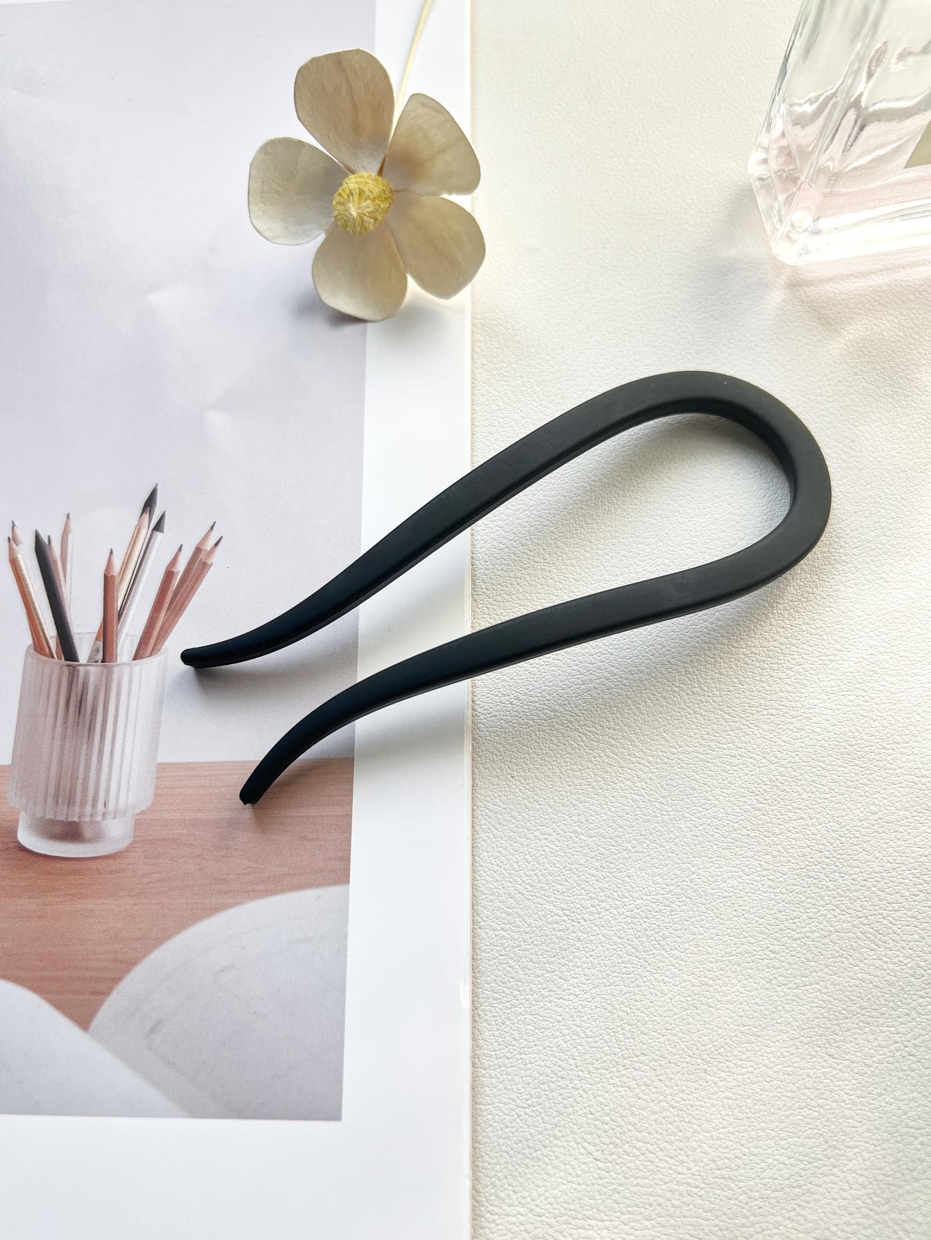 

4,4-дюймовая U-образная вилка для волос из ацетата, черепаховая французская заколка для волос для спиральной прически-пучка, цветные двухзубцовые палочки для волос-пучка для женщин