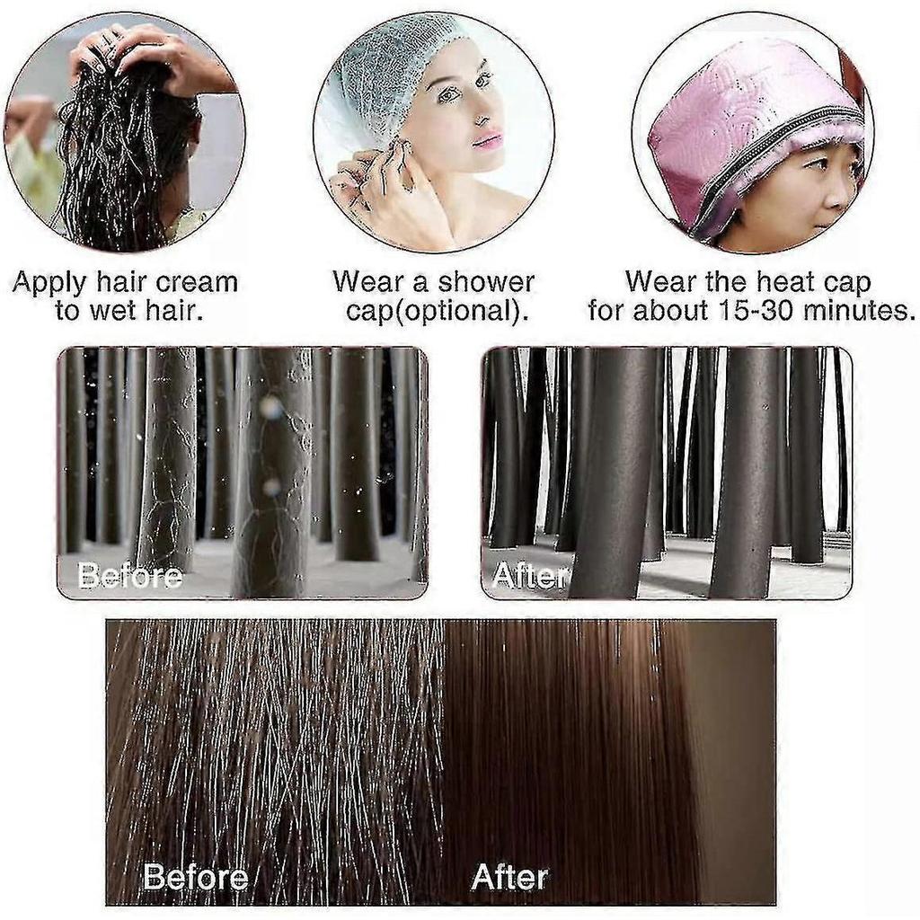 Haarbehandlungs-Dampfhaube, Heizhaube mit 3-stufiger Temperaturregelung, Therapie und Thermales Spa, Haarstyling-Dampfhaube (blau)bejoey