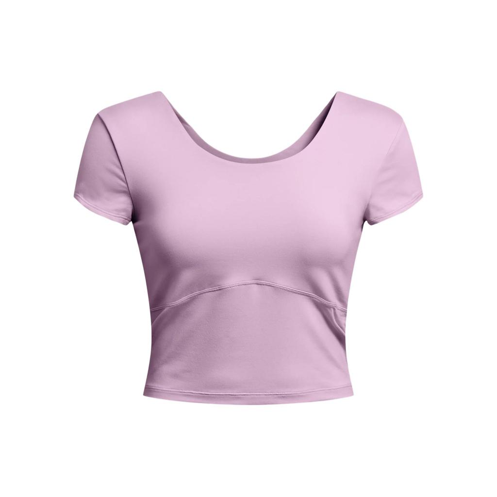 Under Armour Letter Print Slim Fit Round Neck Pullover Quick Dry Breathable Moisture Wicking Short Sleeve T-Shirt Women T-Shirt 1379156-543