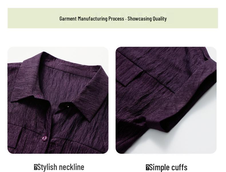 Completo Casual Estivo con Collo a Camicia 2026 per Mamme: Elegante Set Due Pezzi a Maniche Corte per Donne di Mezza Età
