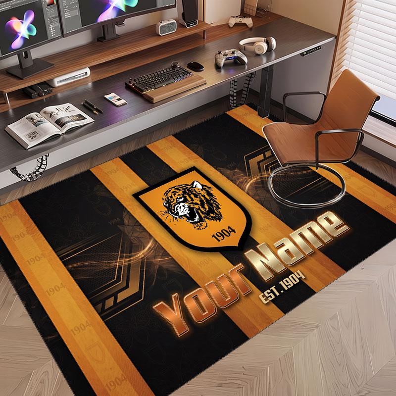 Custom Rug Hull FC Pattern Print Name Text Soft Non‑Slip Floor Carpet for Home Indoor Decoration