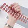24pcs/set DIY Quick Nails Short Ballet Glossy False Nails Multicolor Strips Finished Wear Manicure