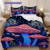 Mushroom Pattern Bedding Quilt Set Quilt Cover Pillowcase Home Decoration Birthday Gift (1 * duvet cover + 2 * pillowcase, without core)