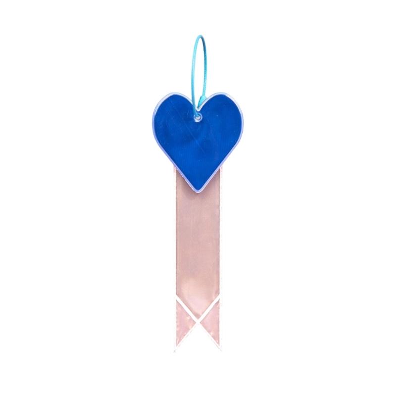 Love Heart Ribbon Bike Reflective Warning Strips High Brightness Multifunction Night Cycling Pendant Bike Equipment