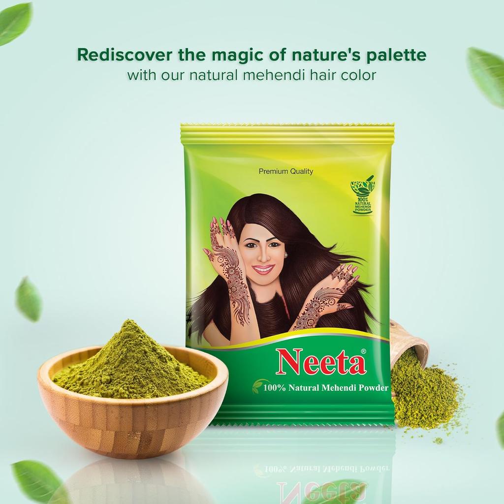 Neeta 100% Pure Henna Powder 500g Pack of 1 Natural Hair Color Conditioner for Men & Women