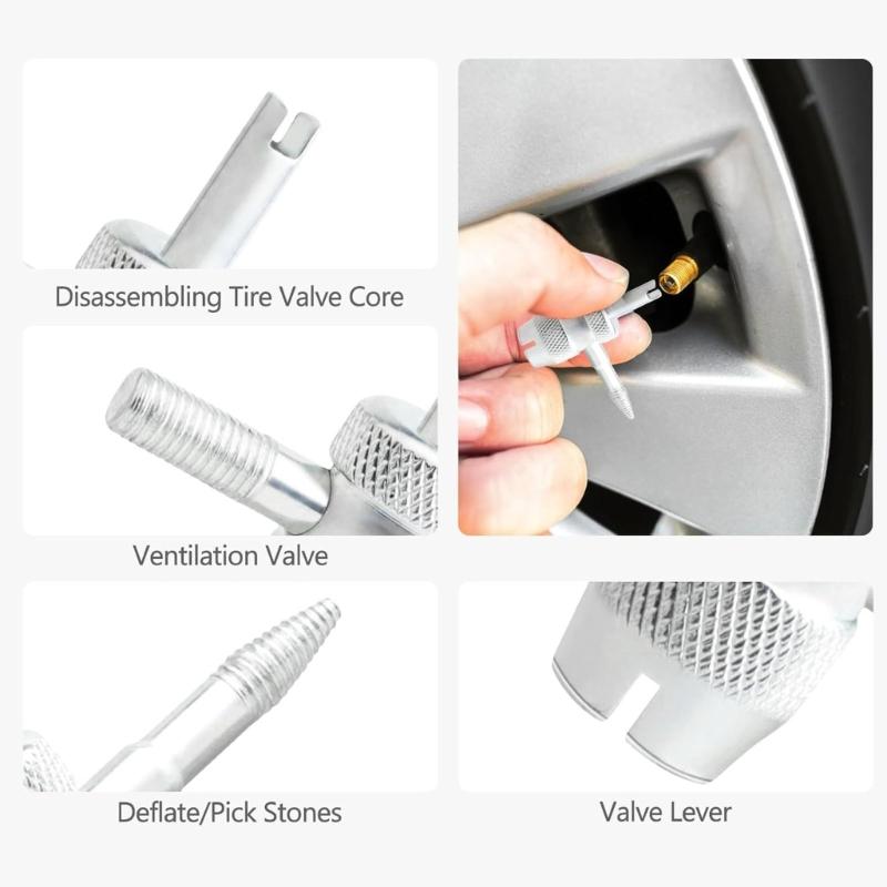 Professional Tire Valves Stem Replacement Tool Set Includes 45 Piece Cores Puller & Installer for Various Vehicle Types
