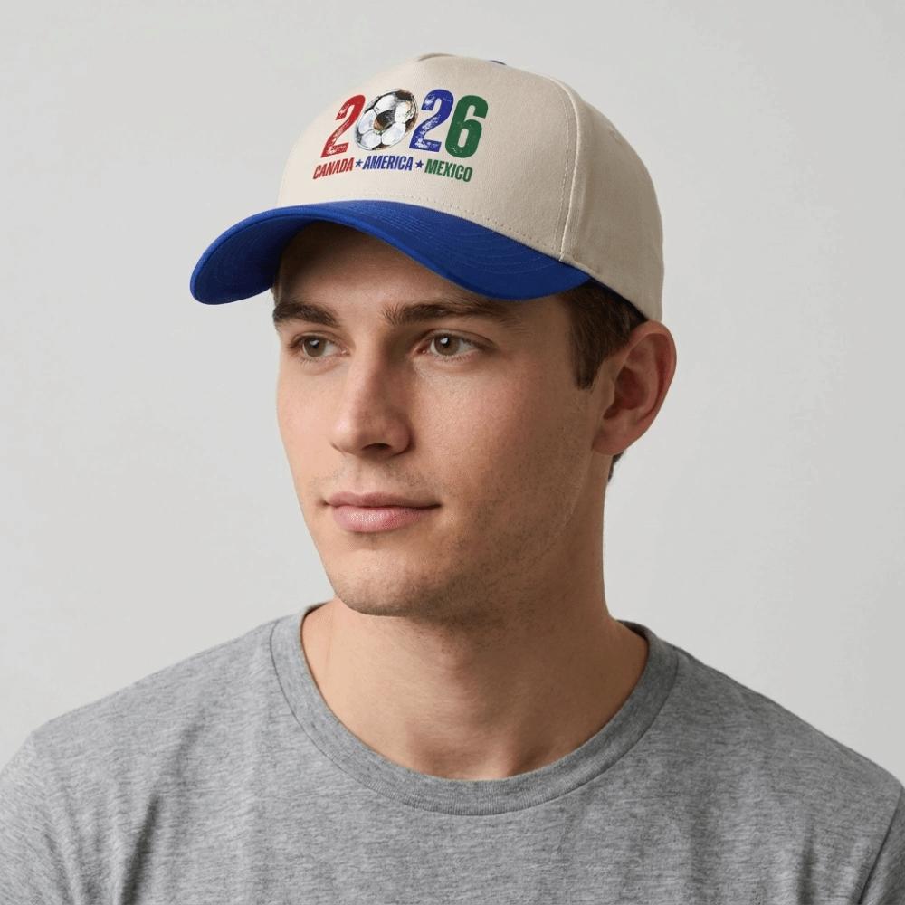 Color-Blocked Breathable Peaked Cap Sun Protection Running Sun Caps Soccer Baseball Cap  Sports