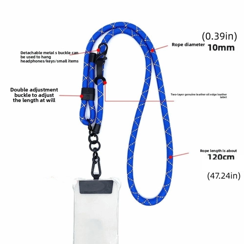 10MM Mobile Phone Lanyard Adjustable Phone Neck Straps Crossbody Phone Strap  Lanyard Patch