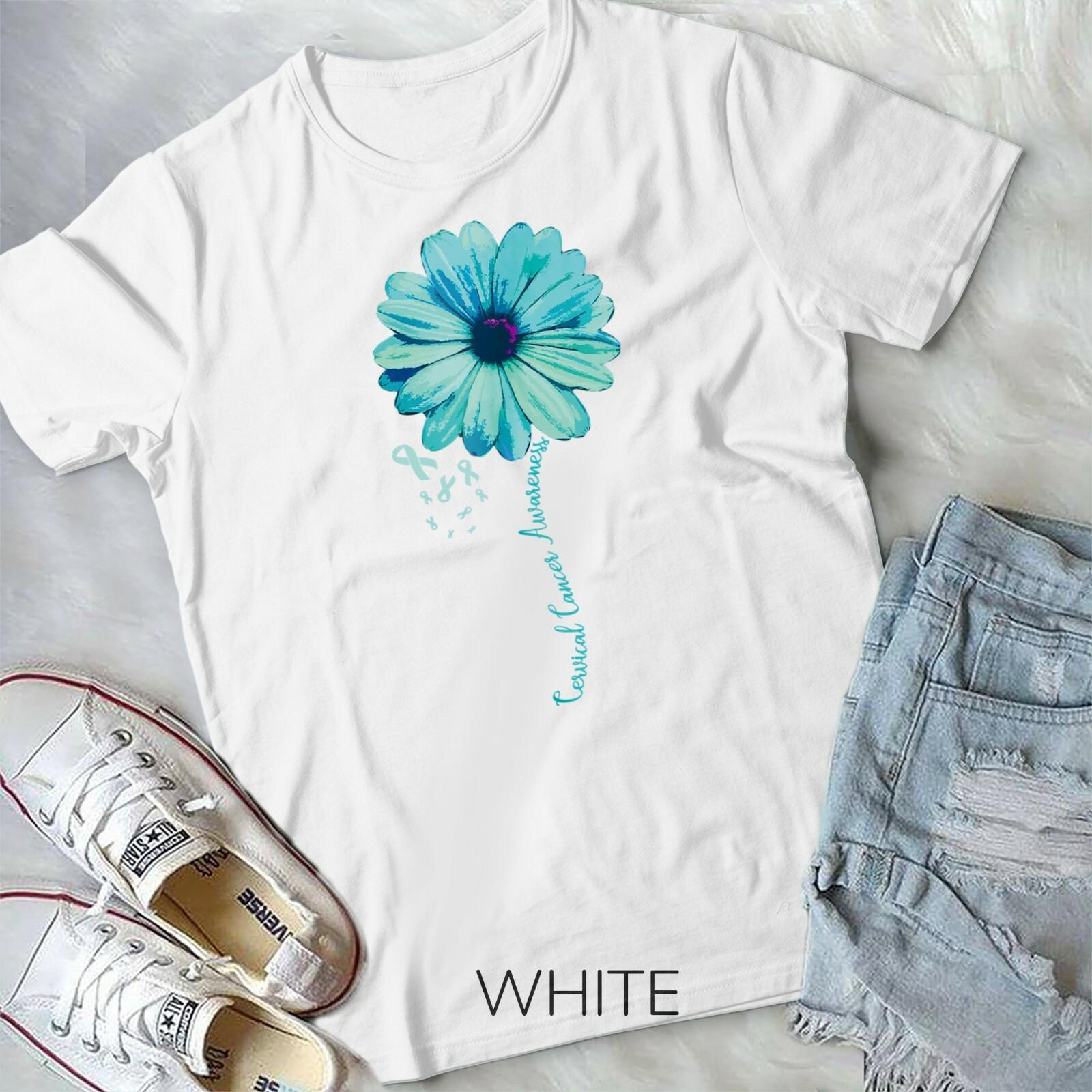 Cervical Cancer Awareness Family Shirt Survivor Pretty Gift Unisex Youth T-shirt XXXL