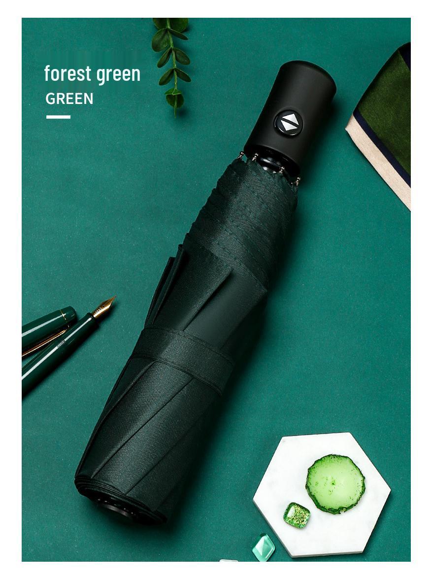 

Fully Automatic Black Glue Sunscreen Umbrella - Three-Fold, Sunshade, Customizable with Logo for Gifts & Promotion.
