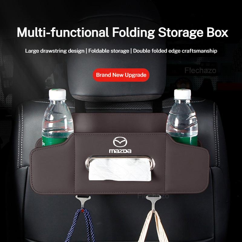 Car Seat Organizer Backseat Multifunction Folding Storage Box For Mazda 2 3 6 CX3 CX-5 CX5 CX7 CX9 MX5 Axela ATENZA Car Styling