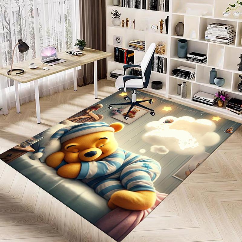 Piglet'S Sweet Dreams Carpet For Playroom Bedroom Living Room Sofa Home Decorkids Game Area Rug Nonslip Floor Mat