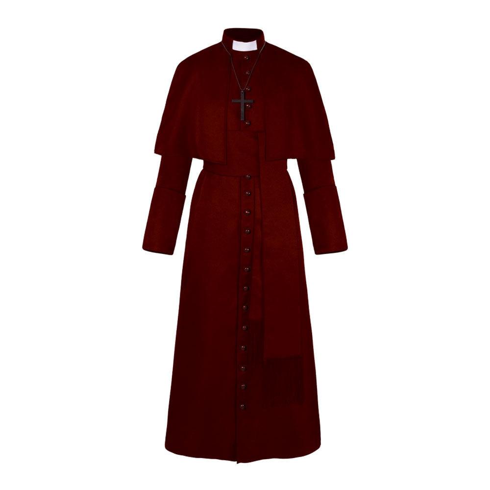 Halloween Unifarbene Priester Kostüm cos Kleidung Halloween Priester Mittelalter Retro cosplay Kleidung