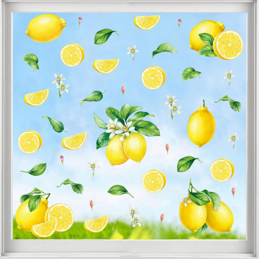 Lemon Wall Decals, Self-Adhesive Wall Stickers for Kitchen Living Room Dining Room Bedroom Wall Decor