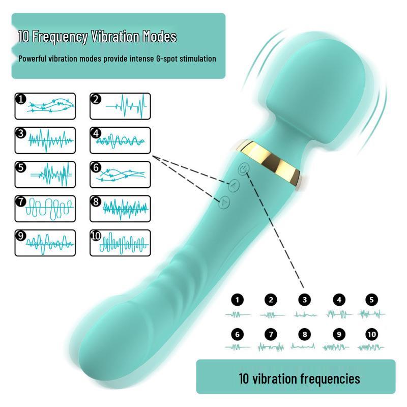 Multi-color 10-Speed Double-Headed Vibrator – Intimate Adult Toy