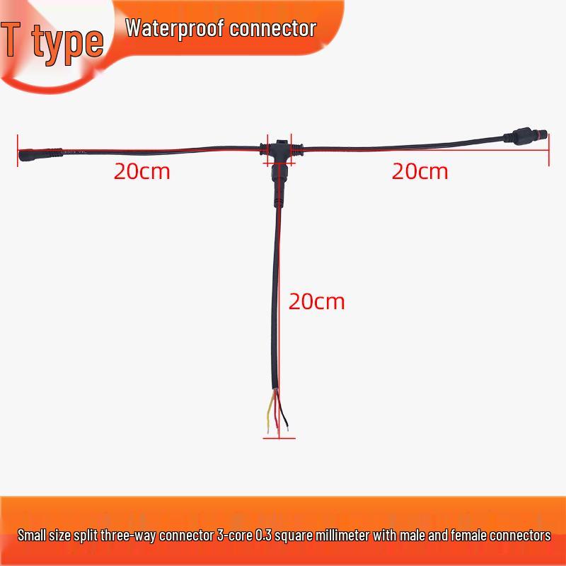 T-Type Waterproof Aviation Plug Connector: 2, 3, or 4-Core Quick Connect Extension, Male & Female, Customizable