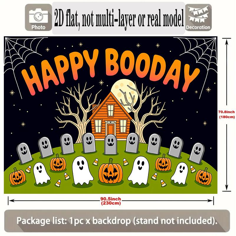 Party Backdrop Halloween Flat Banners Celebrations Wedding Enthusiasts Event Backdrop Decoration Front Door Decor Theme