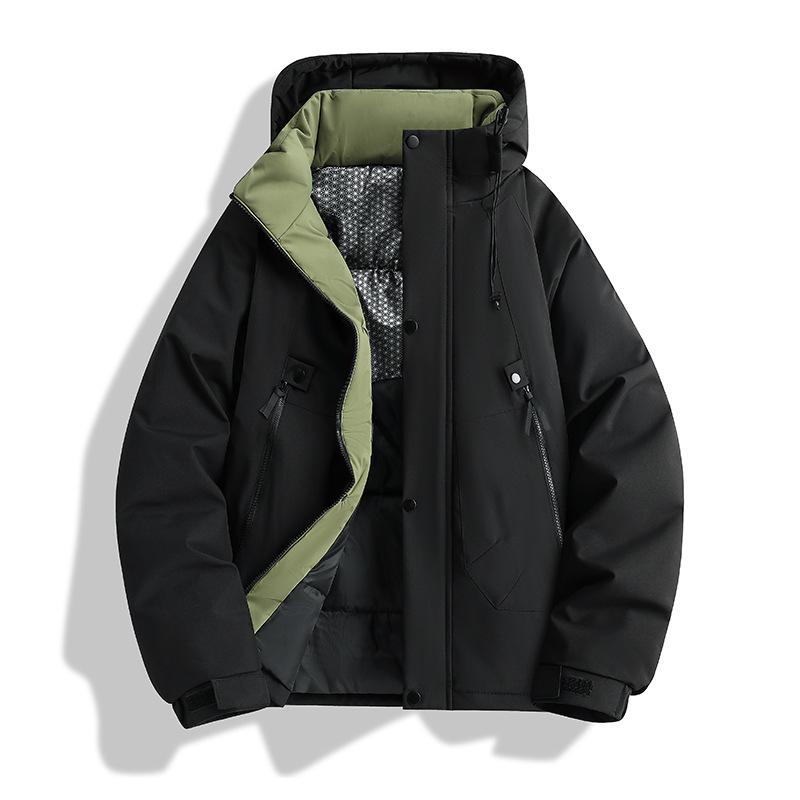 Unisex Heavyweight Hooded Winter Jacket - Thick, Warm, Casual Cotton Coat for Couples.