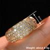 Huitan Luxury Lady Gold Color Ring Full Shiny Cubic Zirconia Elegant Wedding Accessories Trendy Female Finger Jewelry for Party