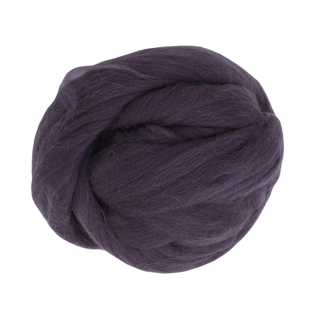 Wool Roving 200g Dark Gray Soft Wool Roving Yarn for Felting Blending Weaving Crafting