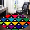 1pc Colorful Pattern Chair Carpet for Office, Non-slip, Soft and Durable Office Rug for Interior Decoration, Perfect for Office Yy260313032